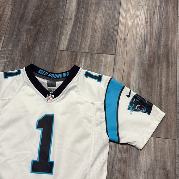 NFL Cam Newton on Field Carolina Panthers Jersey White 14-16 Large - Picture 3 of 6